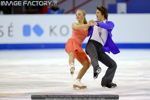 2013-02-27 Milano - World Junior Figure Skating Championships 0276 Alexandra Sepanova-Ivan Bukin RUS